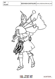 iskoçya boyama sayfaları